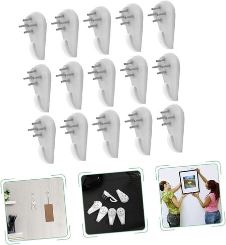 HOMSFOU 3sets Invisible Nail Hooks for Wall Durable Picture Hangers Traceless Design for Easy Hanging of Frames Artwork for Home Office Decor 25pcs*3 in Saudi Arabia