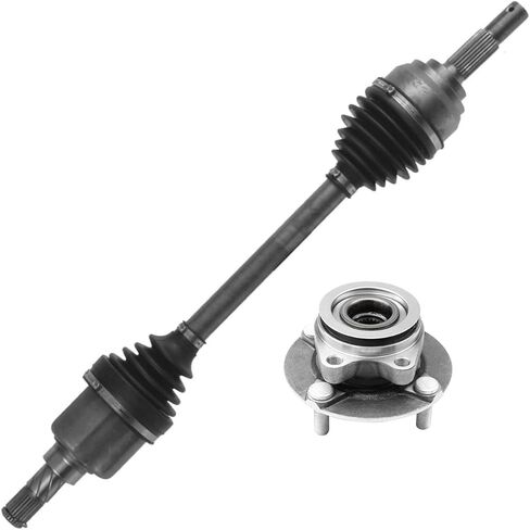 Detroit Axle - 4WD Front 2pc CV Axles for 06-10 Dodge Ram 1500, 2011 Ram 1500, 2 CV Axle Shafts Assembly 2006 2007 2008 2009 2010 Replacement in Saudi Arabia