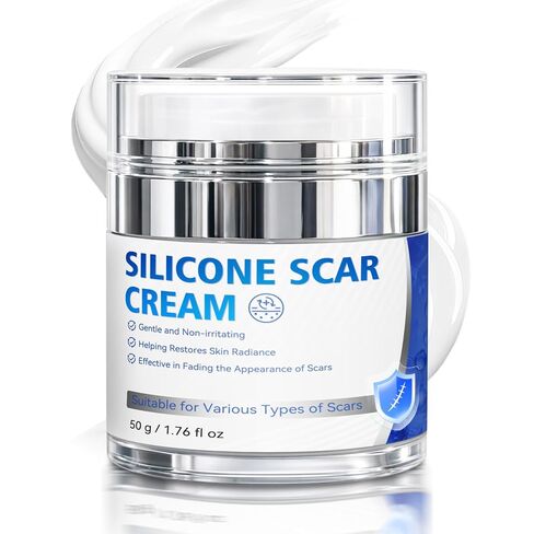 Scar Cream, Silicone Scar Gel, Professional Scar Removal Cream for Surgical Scars, Stretch Marks, Keloids, Burns, Acne, Old and New Scars, 1.76 oz (50ml) in Kuwait