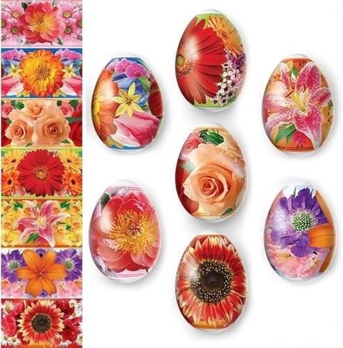 Pysanky Eggs - Egg Wraps - Easter Eggs - Heat Shrink Sleeve - Flower Wreath in Kuwait
