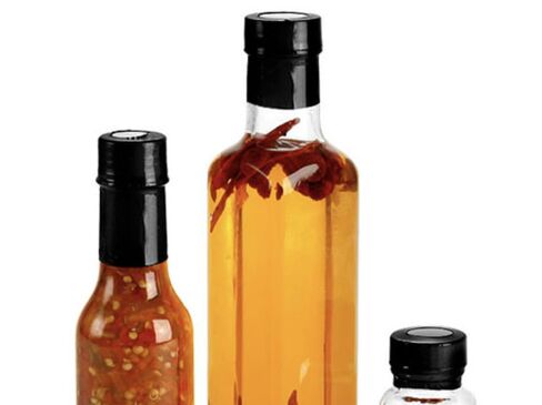 SKS Bottle & Packaging Shiny Black PVC Shrink Bands for Bottles - 52 mm x 55 mm Tamper Seals, Perforated Plastic Seals for Containers, Heat Shrink Bands, Food Safe, Hot Sauce Shrink Bands, Pack of 144 in Saudi Arabia