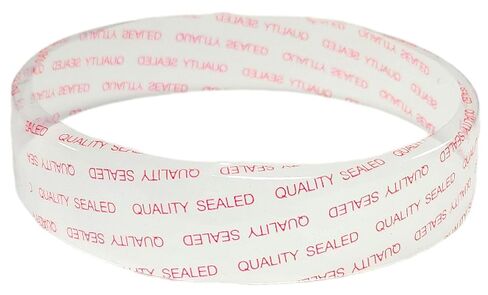 أشرطة انكماش حراري شفافة مع طباعة آمنة باللون الأحمر - تناسب حاويات الحساء البلاستيكية/الأطعمة الجاهزة (عبوة من 1000) in Kuwait