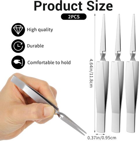 8 Pieces Cross Locking Tweezers Reverse Tweezers for Crafting Stainless Steel Model Cross Locking Scrapbook Reverse Action Forceps for Jewelry Laboratory Making in Saudi Arabia