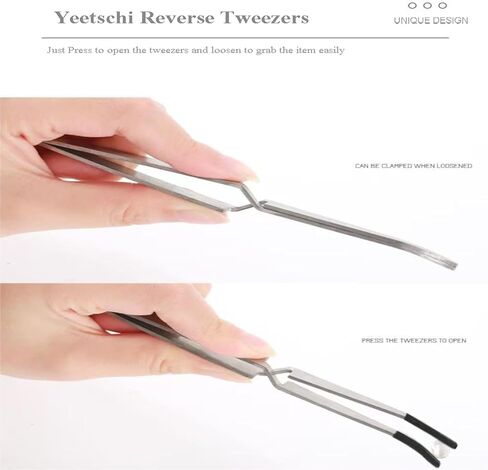 ملاقط عكسية بمقبض سيليكون مقاوم للحرارة | مثالية للاستيلاء على ملحقات كرة روبي بيرلز SIC | متين وسهل الاستخدام in Kuwait