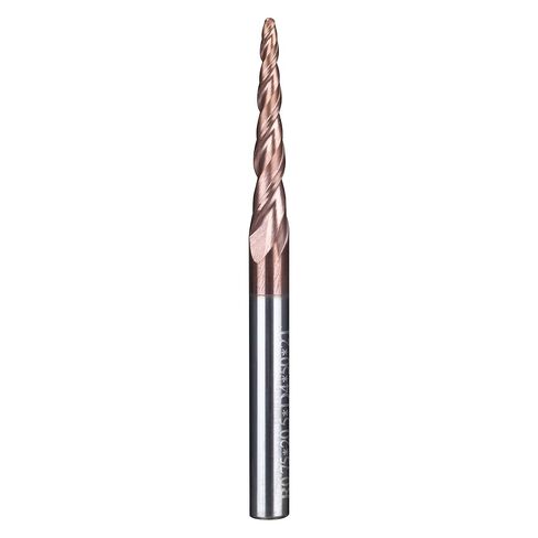 HUHAO مطاحن نهاية كروية مدببة 1/6 بوصة، قطر طرف 1.5 مم (نصف قطر 0.25 مم)، 3.5 درجة، لقم توجيه CNC من الكربيد الصلب لنحت الطحن ثنائي الأبعاد/ثلاثي الأبعاد in Saudi Arabia