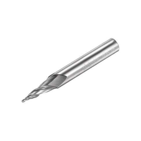 uxcell Tapered Ball Nose End Mill, Uncoated Solid Carbide 2 Flute Spiral Milling Cutter, 0.25mm Radius, 0.5mm Diameter, 6mm Shank, 50mm Length, 20 Degree Angle in Saudi Arabia