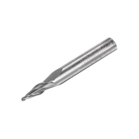 uxcell Tapered Ball Nose End Mill, Uncoated Solid Carbide 2 Flute Spiral Milling Cutter, 0.25mm Radius, 0.5mm Diameter, 6mm Shank, 50mm Length, 20 Degree Angle in Saudi Arabia