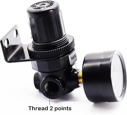 1Pcs NAR2000 Pneumatic Pipeline Air Pressure Regulator Reducing Regulating Valve with Gague in Saudi Arabia