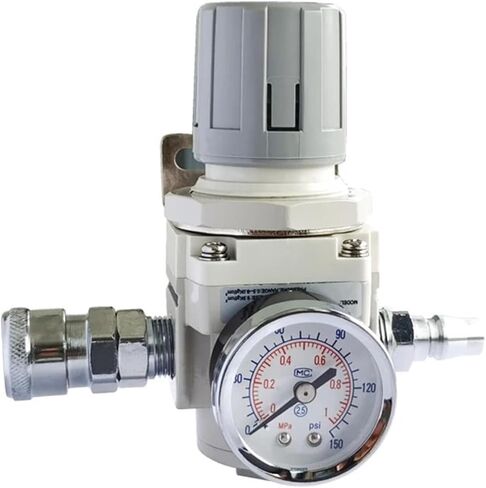 1Pcs AR2000-02 AR3000-03 AR4000-04 1/4" 3/8" 1/2" Pneumatic Compressed Air Compressor Pressure Regulator Relief Valve(AR4000-04) in Saudi Arabia