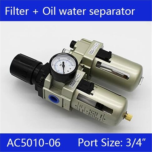 1 قطعة AC5010-06 3/4 "وحدة FRL الهوائية منظم فلتر الهواء وداهن نوع الصرف اليدوي in Saudi Arabia