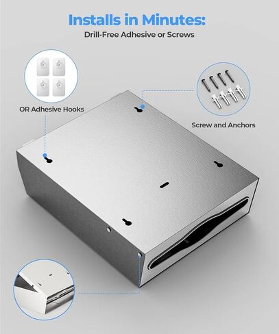 Paper Towel Dispenser Wall Mount, Brushed Stainless Steel Commercial Paper Towel Holder with Lock for Multifold/Trifold Towels, Large Capacity for Bathrooms & Public Places in Kuwait