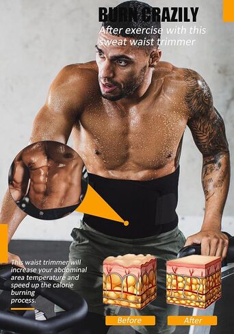 حزام تدريب لتشذيب الخصر والعرق، حزام تنحيف البطن، حزام ساونا للتنحيف للنساء والرجال، الجزء السفلي من دهون البطن مقاس كبير in Kuwait