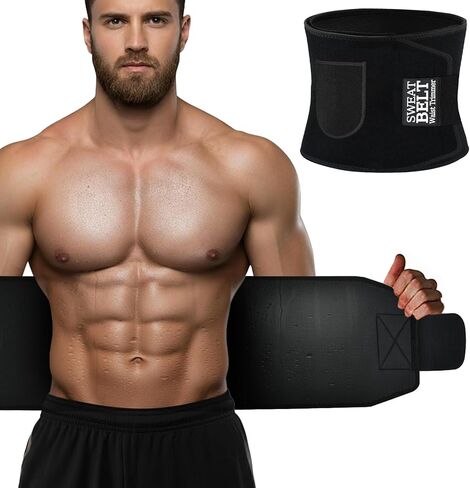 Waist Trainer for Women Lower Belly Fat, Waist Sweat Band for Women, Belly Band Sweat Belt, Stomach Wrap with Pocket (Black, X-Large) in Kuwait