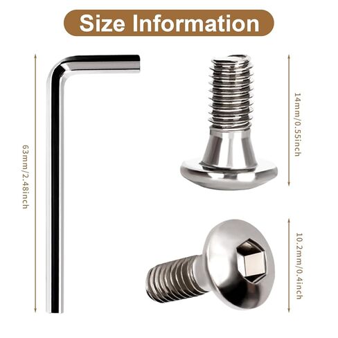 طقم براغي مثبت للدراجة مكون من 12 قطعة مع مفتاح سداسي، متوافق مع أنظمة Look Delta وLook KEO وShimano SPD-SL ذات الثلاث فتحات (البراغي فقط) in Saudi Arabia