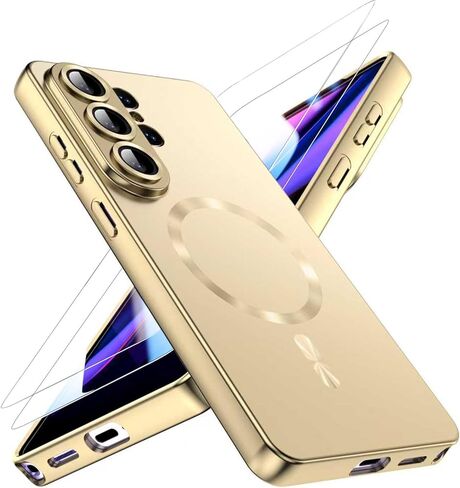 Case for Samsung Galaxy S25 Ultra with Screen Protector & Camera Lens Protector [Anti-Yellowing] Hybird Silicone TPU Bumper Hard PC Back Cover for Samsung Galaxy S25 Ultra Phone Case,Clear in Saudi Arabia