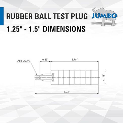 Jumbo Rubber Ball Inflatable Test Plug Size 1-1/4'' & 1-1/2'' in Saudi Arabia