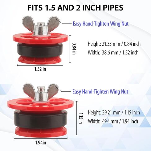 Mechanical End-of-Pipe Gripper Plug for 1-1/2 in & 2 in Pipes, for Pipe Testing and Temporary Plumbing Sealing 2 Pack in Kuwait