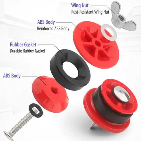 Mechanical End-of-Pipe Gripper Plug for 1-1/2 in & 2 in Pipes, for Pipe Testing and Temporary Plumbing Sealing 2 Pack in Kuwait