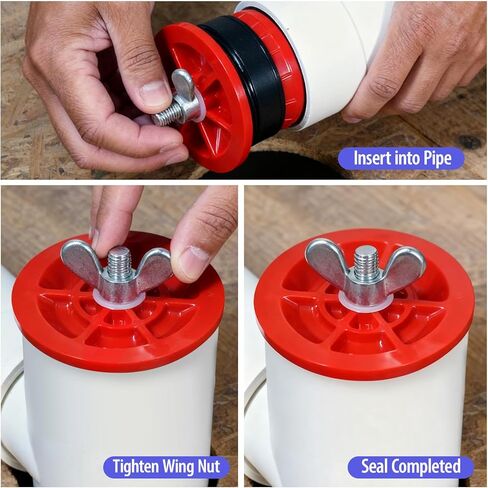 Mechanical End-of-Pipe Gripper Plug for 1-1/2 in & 2 in Pipes, for Pipe Testing and Temporary Plumbing Sealing 2 Pack in Kuwait