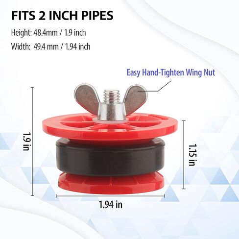 2 Inch Mechanical Test Plug, End-of-Pipe Gripper Pipe Plug for Pressure Testing, Temporary Sealing and Maintenance (2 Pack) in Kuwait