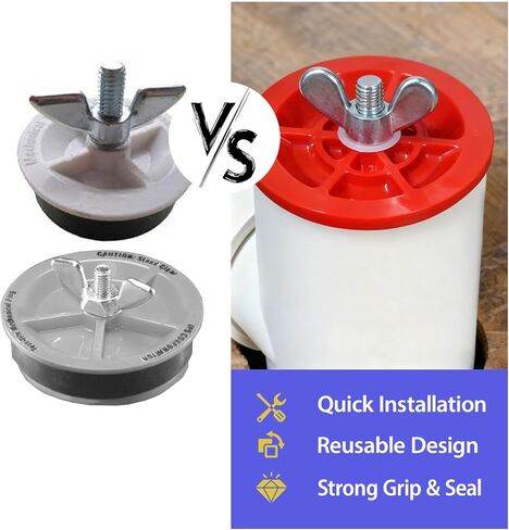 2 Inch Mechanical Test Plug, End-of-Pipe Gripper Pipe Plug for Pressure Testing, Temporary Sealing and Maintenance (2 Pack) in Kuwait