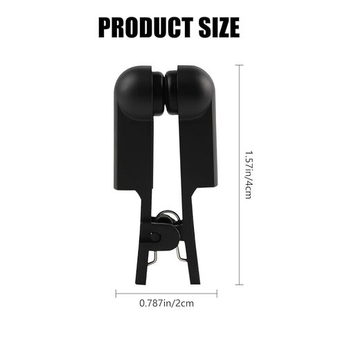 1 Pair Ear Clip Electrode,Black Rubber Reusable Clip Compatible with TENS 7000 & Standard Units,Meridian Point Stimulation Accessory (Black) in Saudi Arabia