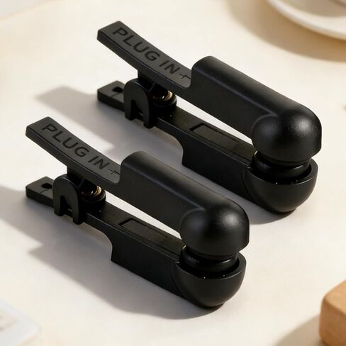 1 Pair Ear Clip Electrode,Black Rubber Reusable Clip Compatible with TENS 7000 & Standard Units,Meridian Point Stimulation Accessory (Black) in Saudi Arabia