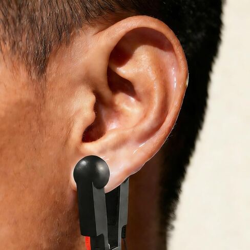 1 Pair Ear Clip Electrode,Black Rubber Reusable Clip Compatible with TENS 7000 & Standard Units,Meridian Point Stimulation Accessory (Black) in Saudi Arabia