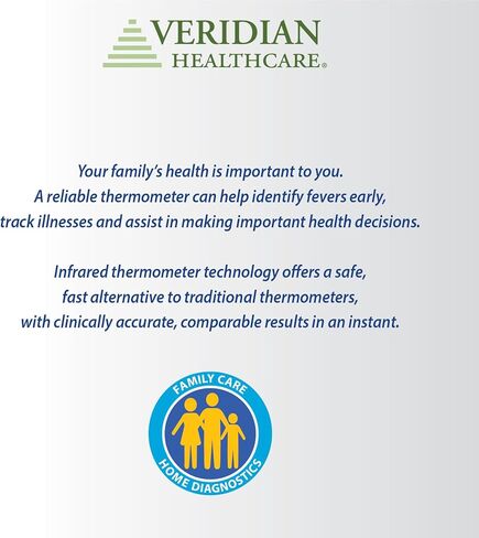 Veridian Handheld Fahrenheit/Celsius Non-Contact Thermometer Digital Display 09-349 in Kuwait