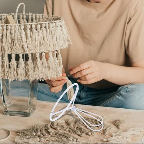 Cone-Shaped Lampshade Frame with Bulb Clips 3.5 Inch Metal Lamp Shade Ring for Diy Lighting Accessories and Crystal Chandeliers in Saudi Arabia