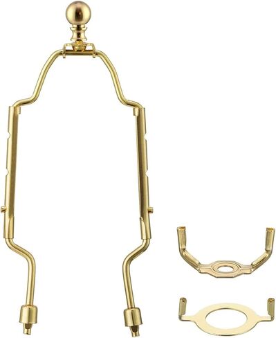 Adjustable Lamp Harp,8-1/2" to 10-1/2" Adjustable Lamp Shade Harp Holder Kit for Table and Floor Lamps (1, Brass) in Kuwait