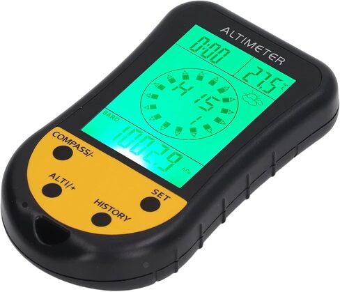 Fafeicy Digital Altimeter, Multifunction LCD Compass Barometer Thermometer with Super Bright Backlight, for Outdoor Sports Hiking Camping in Saudi Arabia