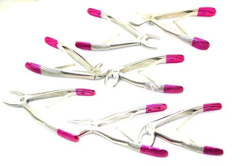 German Premium Pedo Extracting Forceps 7pc Kelin Set Dental Instruments Children (CYNAMED) in Kuwait