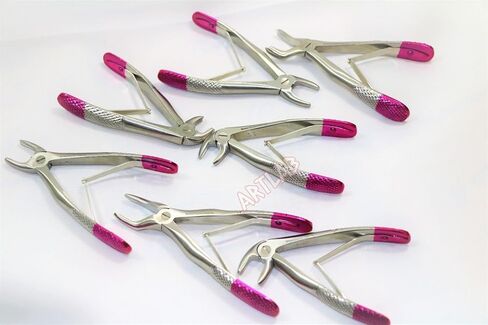 German Premium Pedo Extracting Forceps 7pc Kelin Set Dental Instruments Children (CYNAMED) in Kuwait