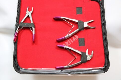 German Premium Pedo Extracting Forceps 7pc Kelin Set Dental Instruments Children (CYNAMED) in Kuwait