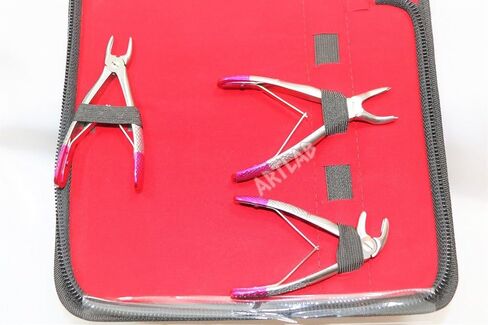 German Premium Pedo Extracting Forceps 7pc Kelin Set Dental Instruments Children (CYNAMED) in Kuwait