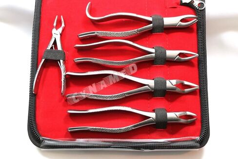 Set of 10 Each German Stainless Oral Dental Extraction EXTRACTING Forceps Dental Instruments CYNAMED Brand in Kuwait