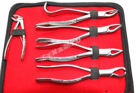 Set of 10 Each German Stainless Oral Dental Extraction EXTRACTING Forceps Dental Instruments CYNAMED Brand in Kuwait
