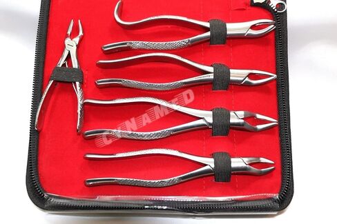 Set of 10 Each German Stainless Oral Dental Extraction EXTRACTING Forceps Dental Instruments CYNAMED Brand in Kuwait