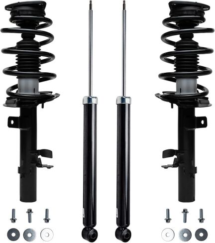 Detroit Axle - 3.6L Front Struts Rear Shocks for 2015 2016 2017 Chrylser 200, 2 Complete Struts with Coil Spring Assembly 2 Shock Absorbers Assembly Replacement in Saudi Arabia