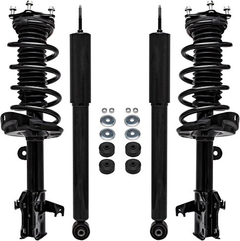 Detroit Axle - 3.6L Front Struts Rear Shocks for 2015 2016 2017 Chrylser 200, 2 Complete Struts with Coil Spring Assembly 2 Shock Absorbers Assembly Replacement in Saudi Arabia