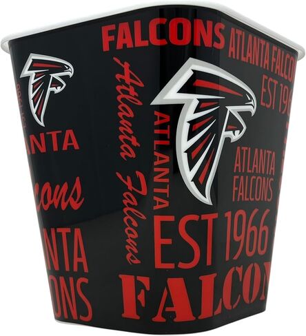 دلو الوجبات الخفيفة من NFL Atlanta Falcons، 3 لتر، ألوان الفريق in Saudi Arabia