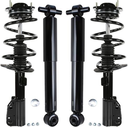 Detroit Axle - 3.6L Front Struts Rear Shocks for 2015 2016 2017 Chrylser 200, 2 Complete Struts with Coil Spring Assembly 2 Shock Absorbers Assembly Replacement in Saudi Arabia
