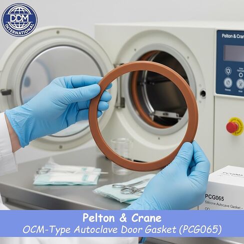Pelton & Crane OCM-Type Autoclave Door Gasket – 8.250" OD Silicone Replacement Seal – Compatible Autoclave Part PCG014 – Single Gasket in Kuwait