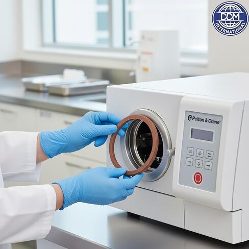 Pelton & Crane OCM-Type Autoclave Door Gasket – 8.250" OD Silicone Replacement Seal – Compatible Autoclave Part PCG014 – Single Gasket in Kuwait