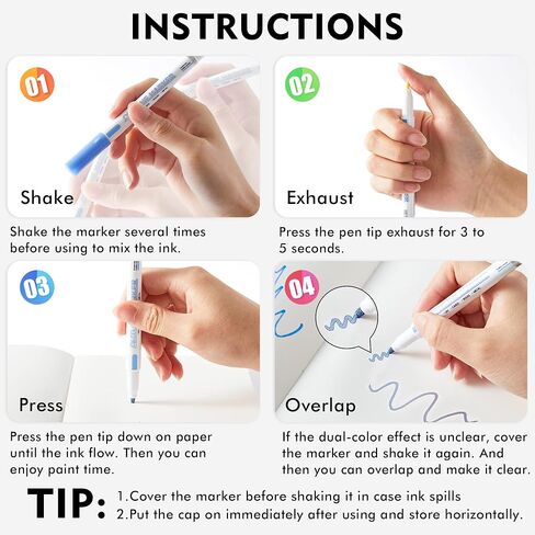 Shuttle Art Double Line Outline Permanent Markers, 28 Colors Squiggles Shimmer Markers Set, Self Outline Metallic Marker Pens for Art, Drawing, Doodling, Card Making, Christmas Card, DIY Crafts in Kuwait