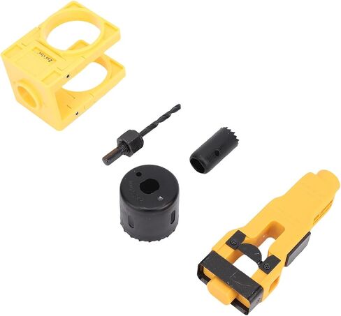 Fabater Door Lock Installation Kit, Scoring Chiseling Deadbolt Installation Kit, Door Knob Hole Saw with Mortise Tool Guide Template for 1.375in 1.75in Thick Wooden Doors in Saudi Arabia