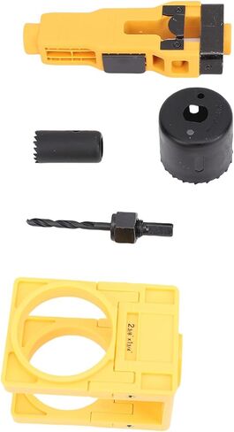 Fabater Door Lock Installation Kit, Scoring Chiseling Deadbolt Installation Kit, Door Knob Hole Saw with Mortise Tool Guide Template for 1.375in 1.75in Thick Wooden Doors in Saudi Arabia