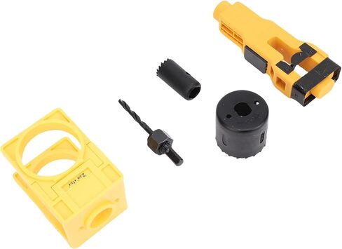 Fabater Door Lock Installation Kit, Scoring Chiseling Deadbolt Installation Kit, Door Knob Hole Saw with Mortise Tool Guide Template for 1.375in 1.75in Thick Wooden Doors in Saudi Arabia