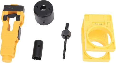 Fabater Door Lock Installation Kit, Scoring Chiseling Deadbolt Installation Kit, Door Knob Hole Saw with Mortise Tool Guide Template for 1.375in 1.75in Thick Wooden Doors in Saudi Arabia